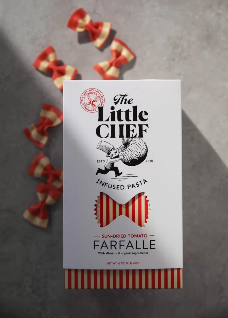 Pasta Farfalle The Litter Chef packaging design