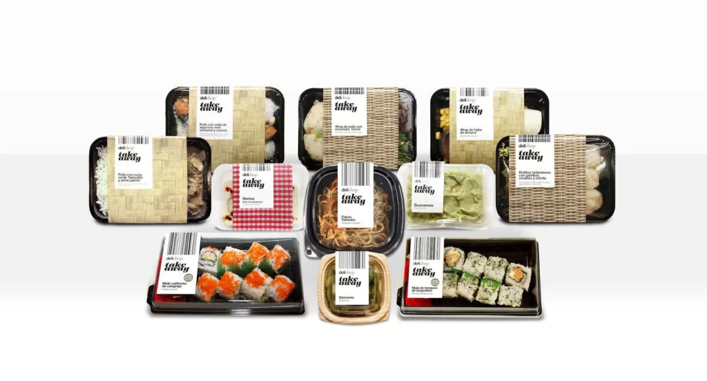 Pasta Food Packaging Beige Black Modern