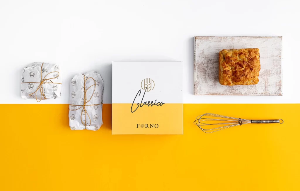Pasta Forno Classico White Yellow Minimalist Typography