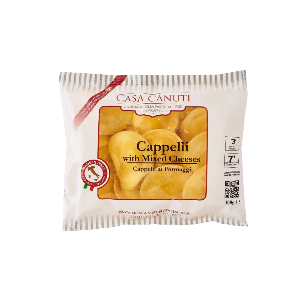 Pasta Frozen Cheese Brand Red White