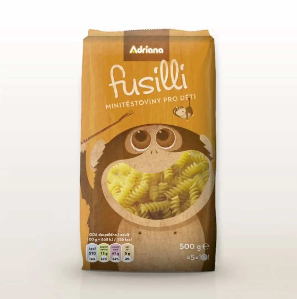 Pasta Fusilli Adriana Colorful Illustration
