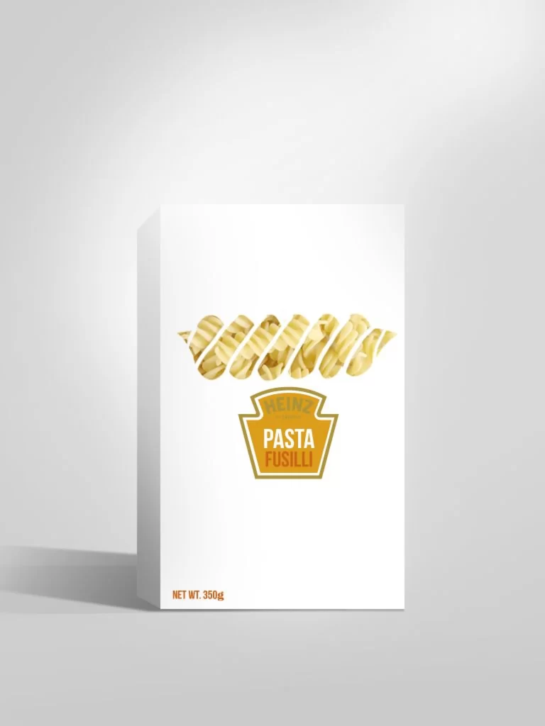 Pasta Fusilli Heinz Yellow White Minimalist