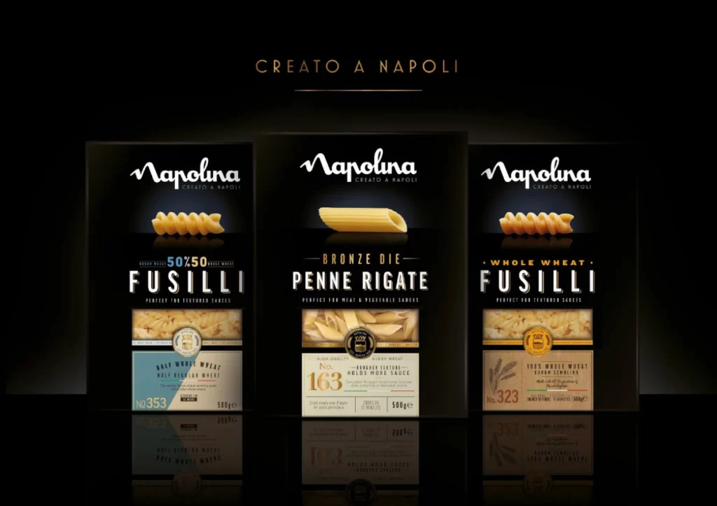 Pasta Fusilli Penne Bronze Die Whole Wheat Black Gold