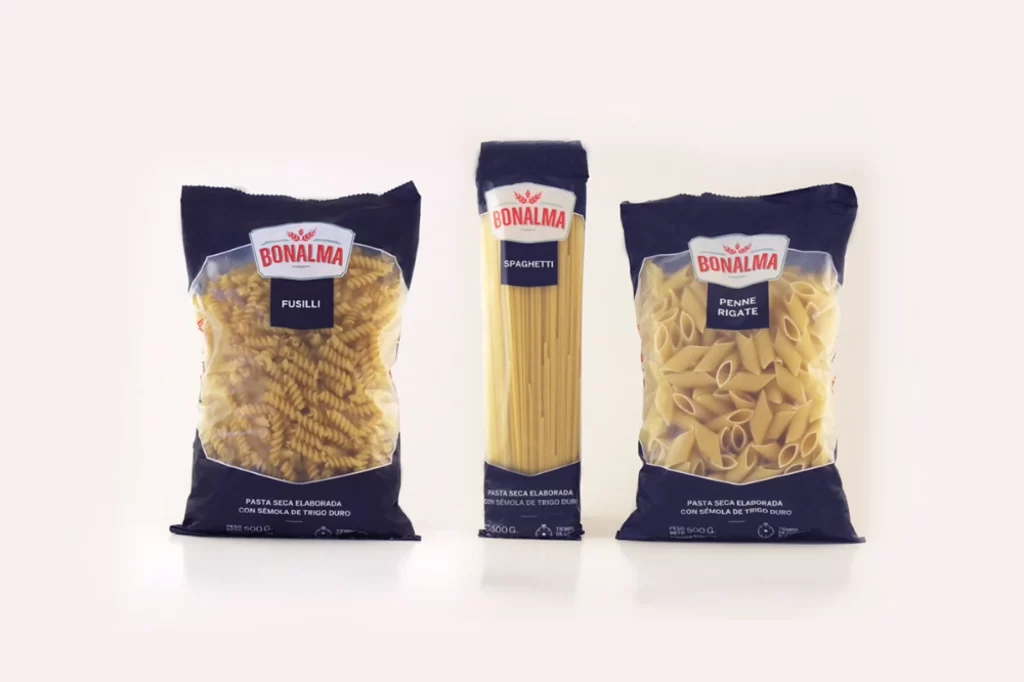 Pasta Fusilli Spaghetti Penne Rigate Bonalma Black White Yellow