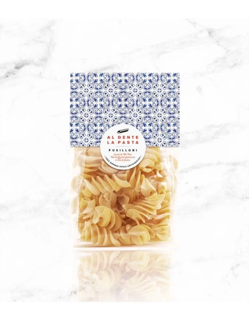 Pasta Fusilloni Blue White Vintage