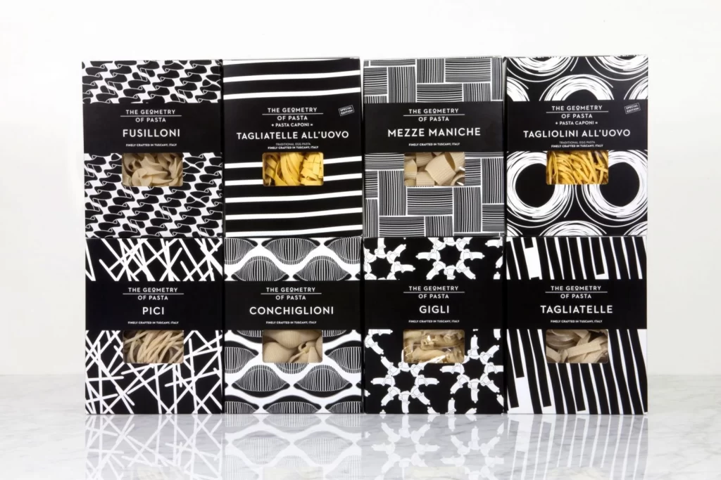 Pasta Geometry Blackwhite Patterns