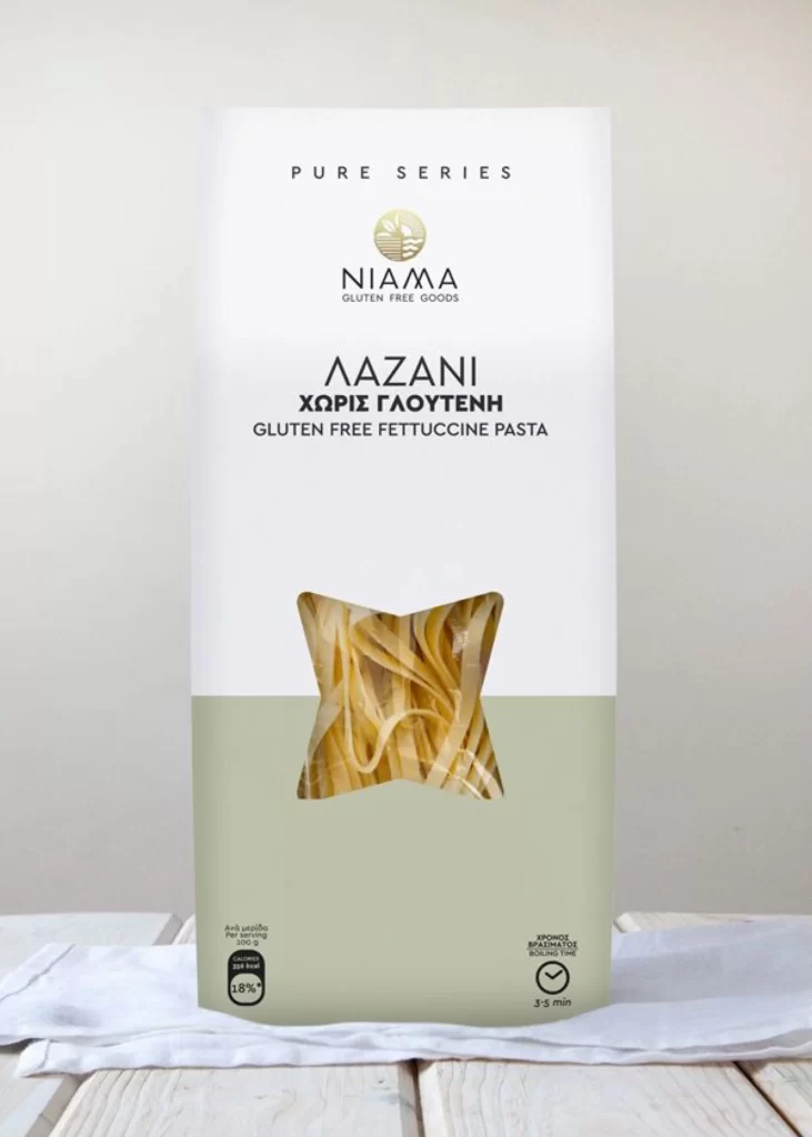Pasta Glutenfree White Green Minimalist