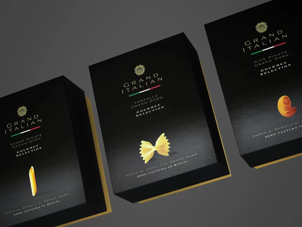 Pasta Gourmet Selection Grand Italian Black Gold Elegant