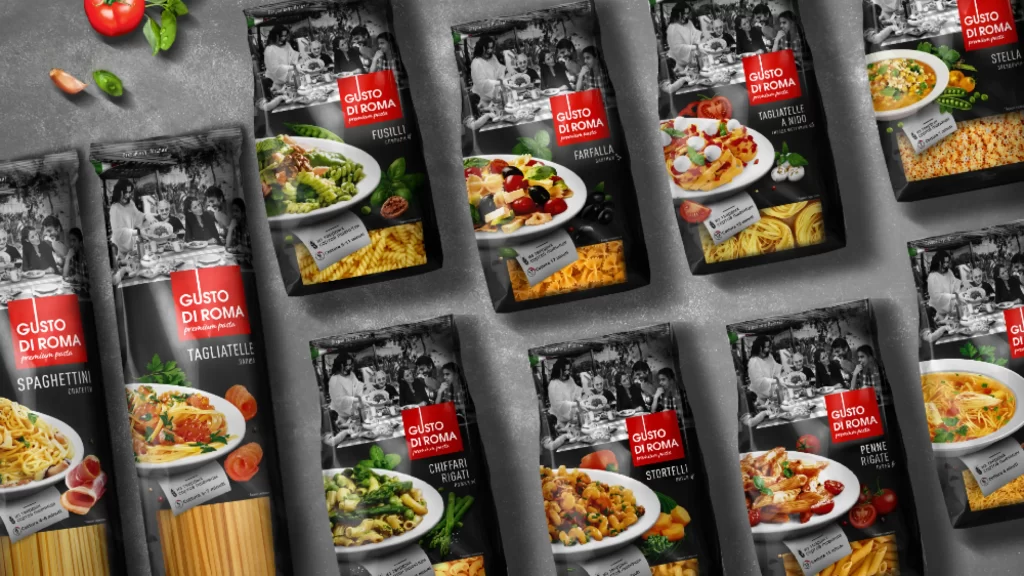 Pasta Gusto Di Roma Black Red White Italian