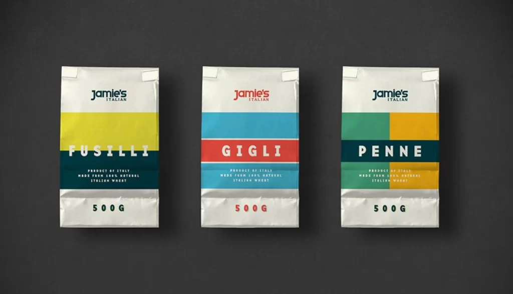 Pasta Jamies Italian Fusilli Gigli Penne Colorful