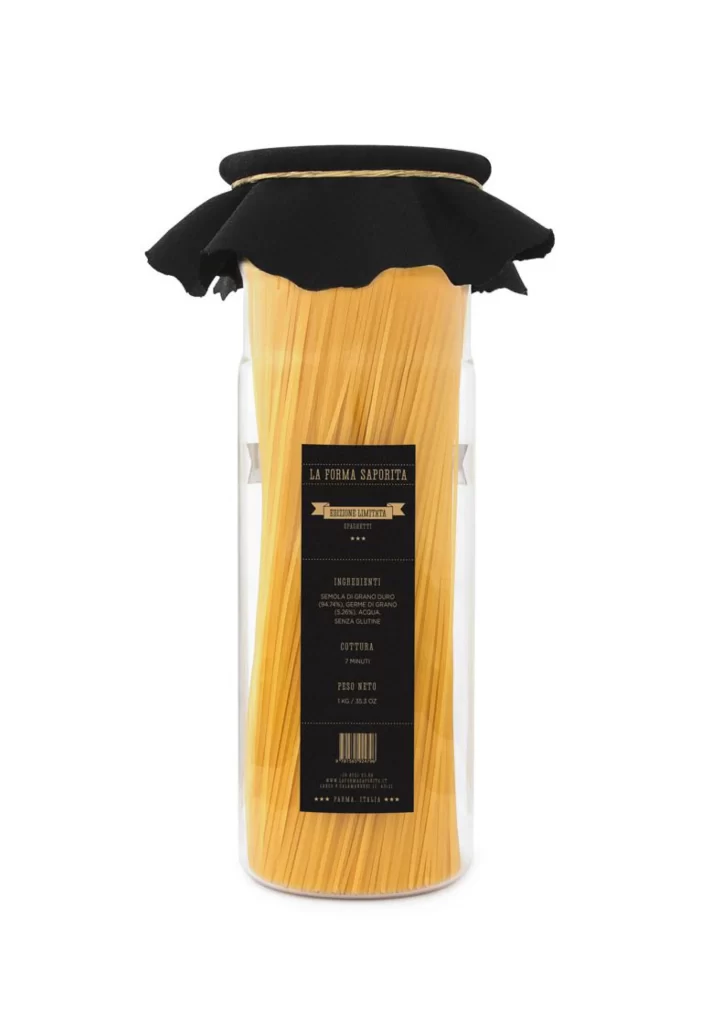 Pasta Jar Black Gold Elegant
