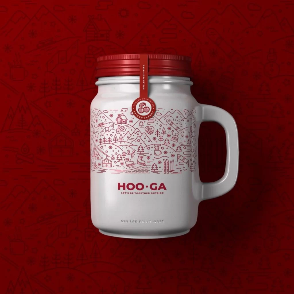 Pasta Jar Hoo-ga Red White Minimalist Festive