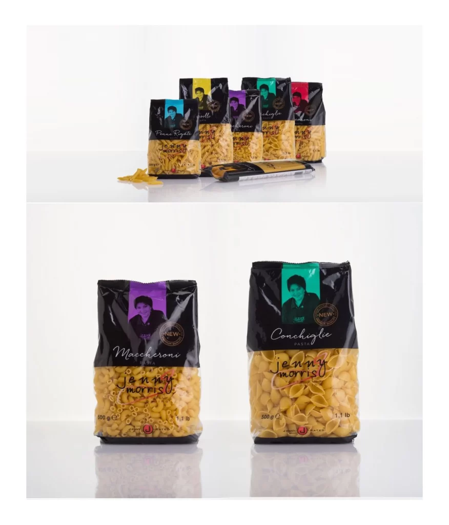 Pasta Jenny Morris Black Yellow Purple