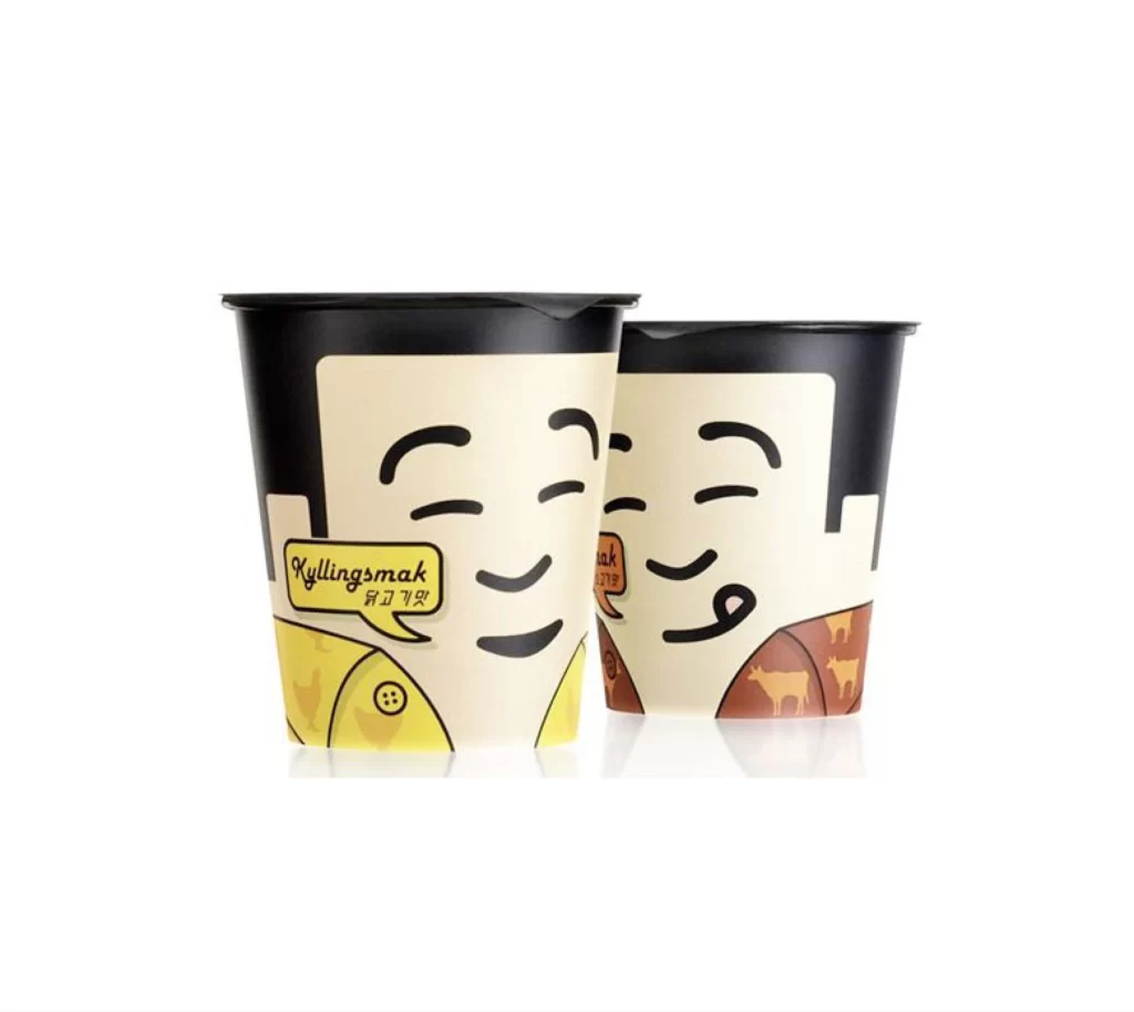 Pasta Kylingsmak Black Yellow Brown Colorful Illustration
