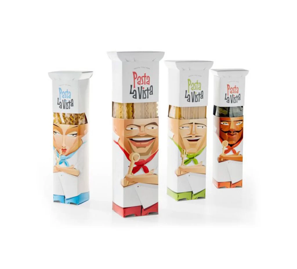 Pasta La Vista Packaging Colorful Whimsical
