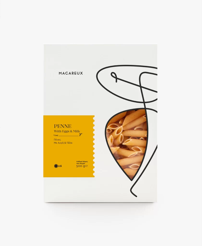 Pasta Macareux Yellow Minimalist Typography