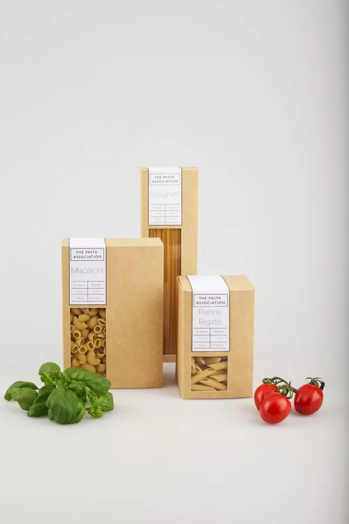Pasta Macaroni Spaghetti Penne Rigate Brown White