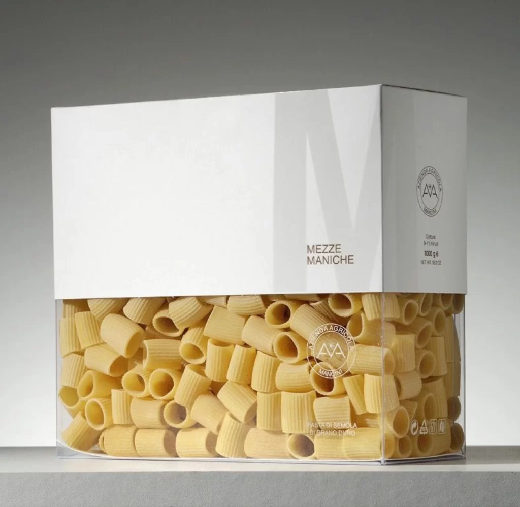 Pasta Mezze Maniche White Yellow Minimalist