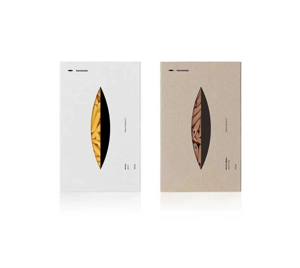 Pasta Minimalist White Beige Black