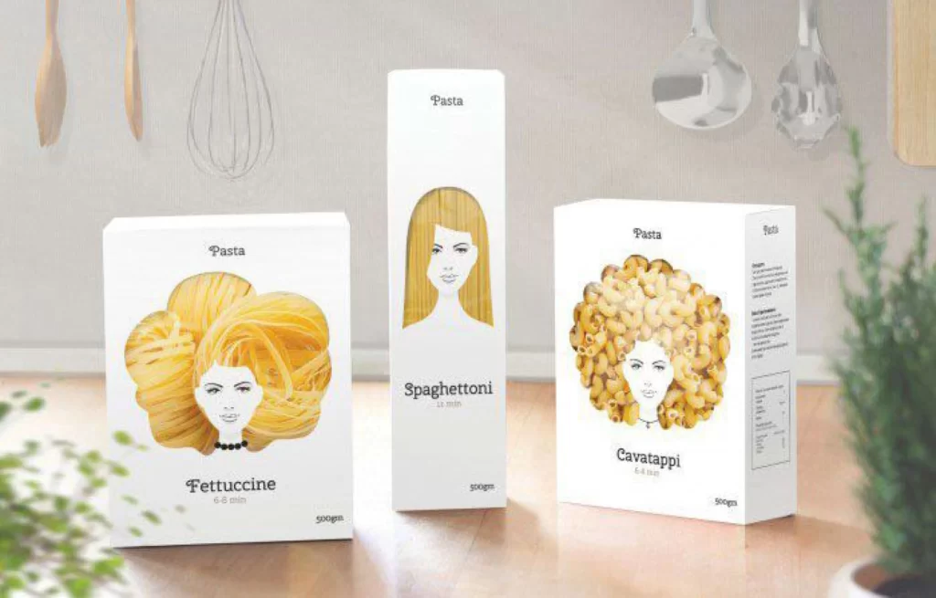 Pasta Modern Illustration Colorful Minimalist