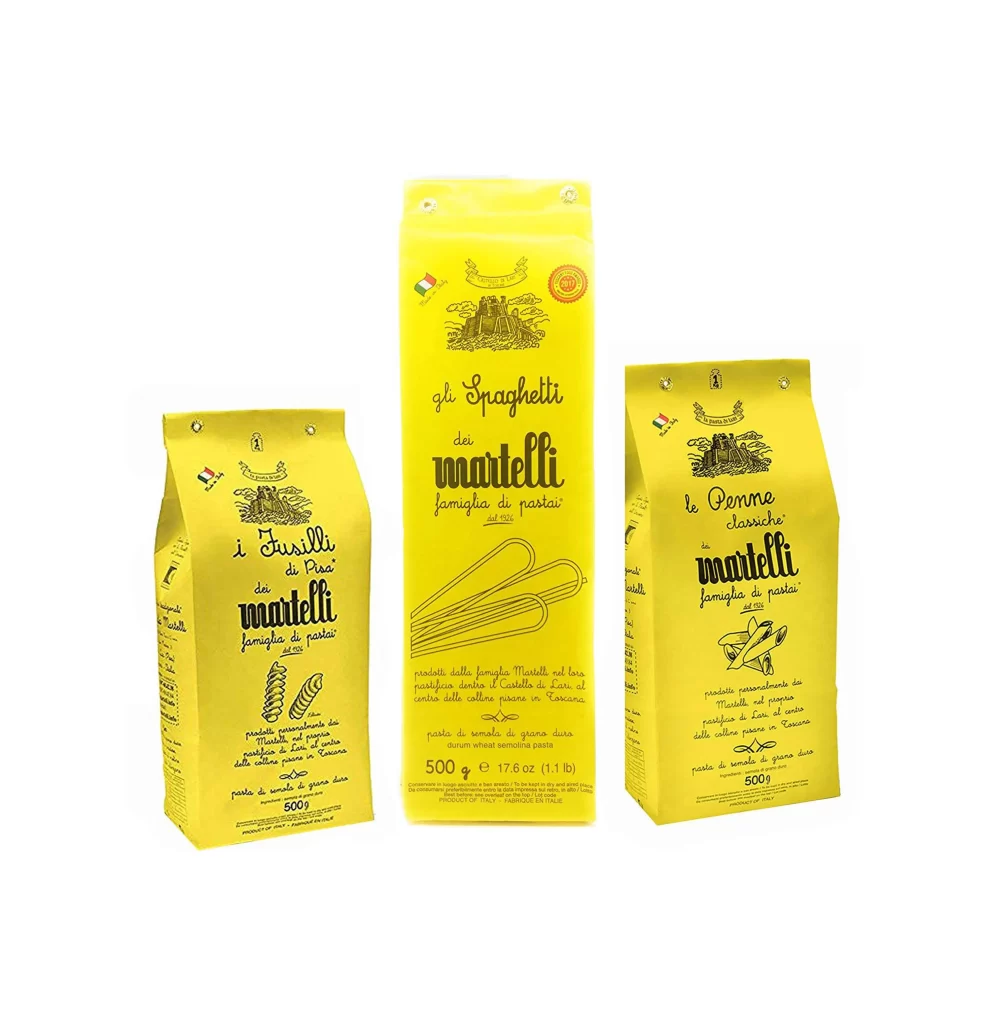 Pasta Montefili Yellow Elegant Traditional Italian