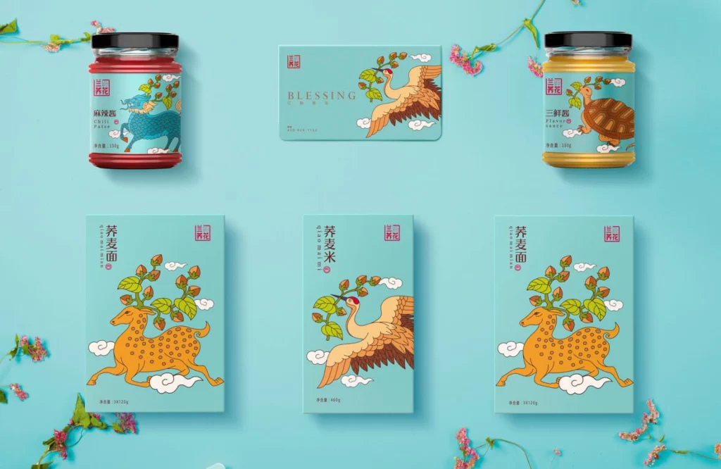 Pasta Noodle Food Illustration Colorful Brand