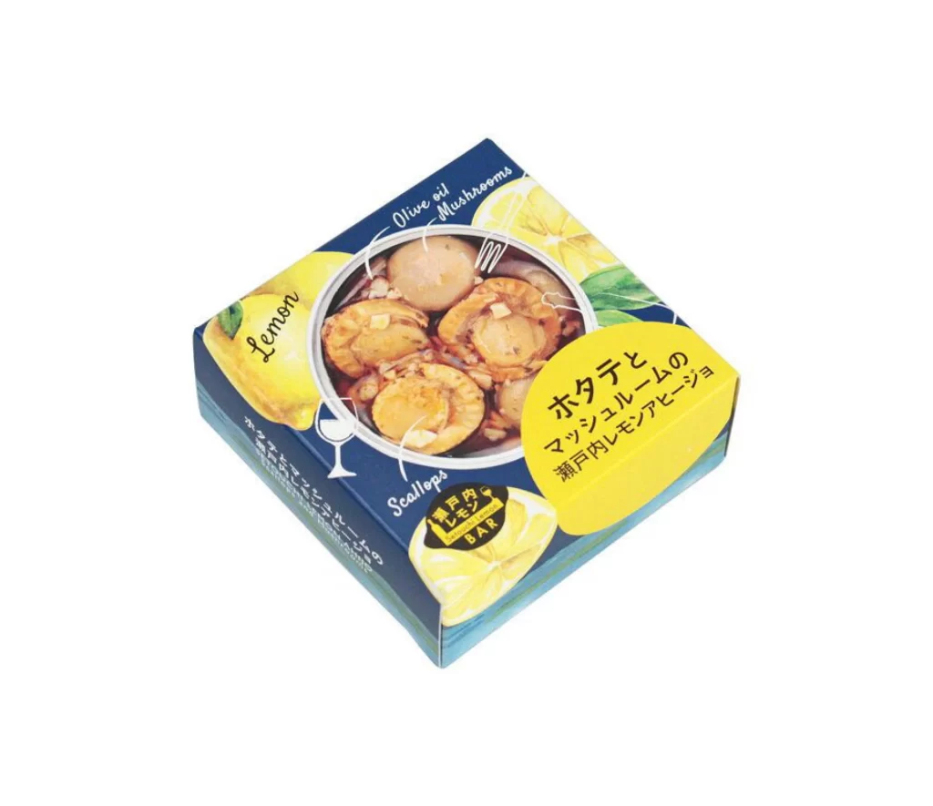 Pasta Olive Oil Scallop Lemon Yellow Blue Illustration