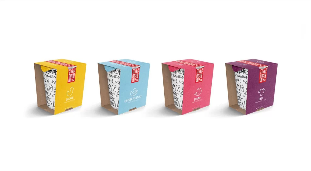 Pasta Packaging Asian-inspired Colorful Minimalist