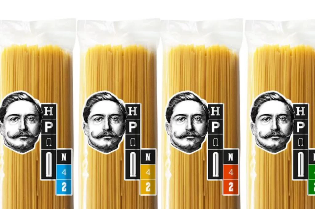 Pasta Packaging Black White Colorful Modern