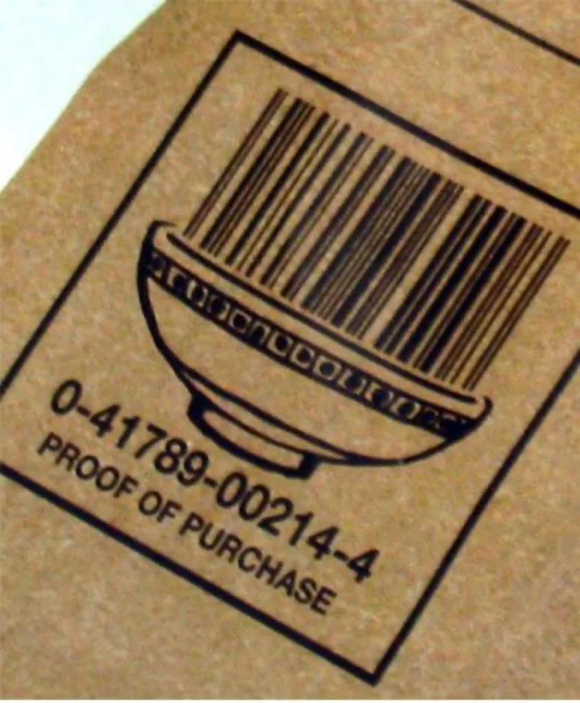 Pasta Packaging Brown Barcode Minimalist