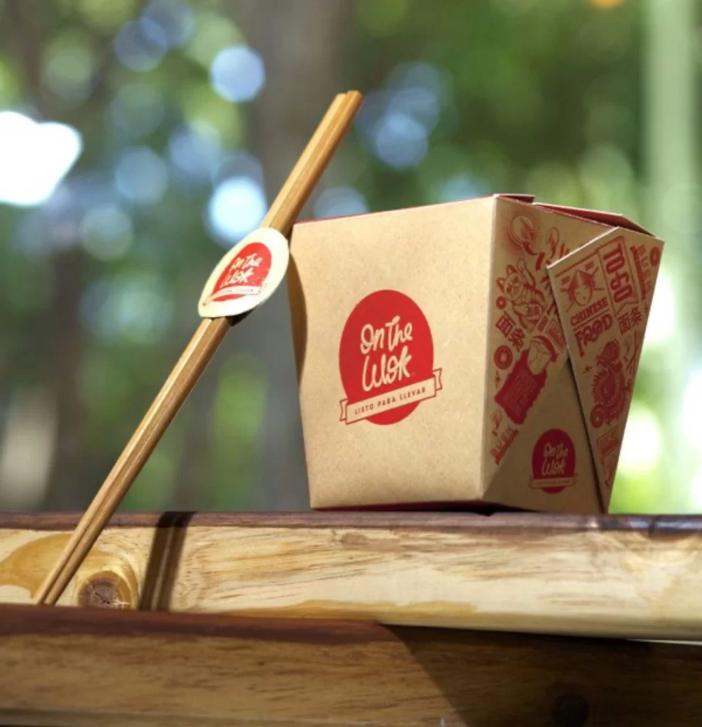 Pasta Packaging Chinese Food Red Brown Traditional