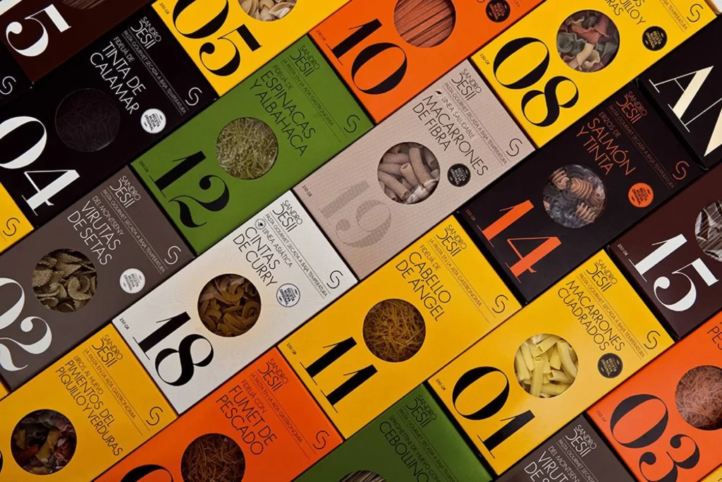 Pasta Packaging Colorful Modern Design
