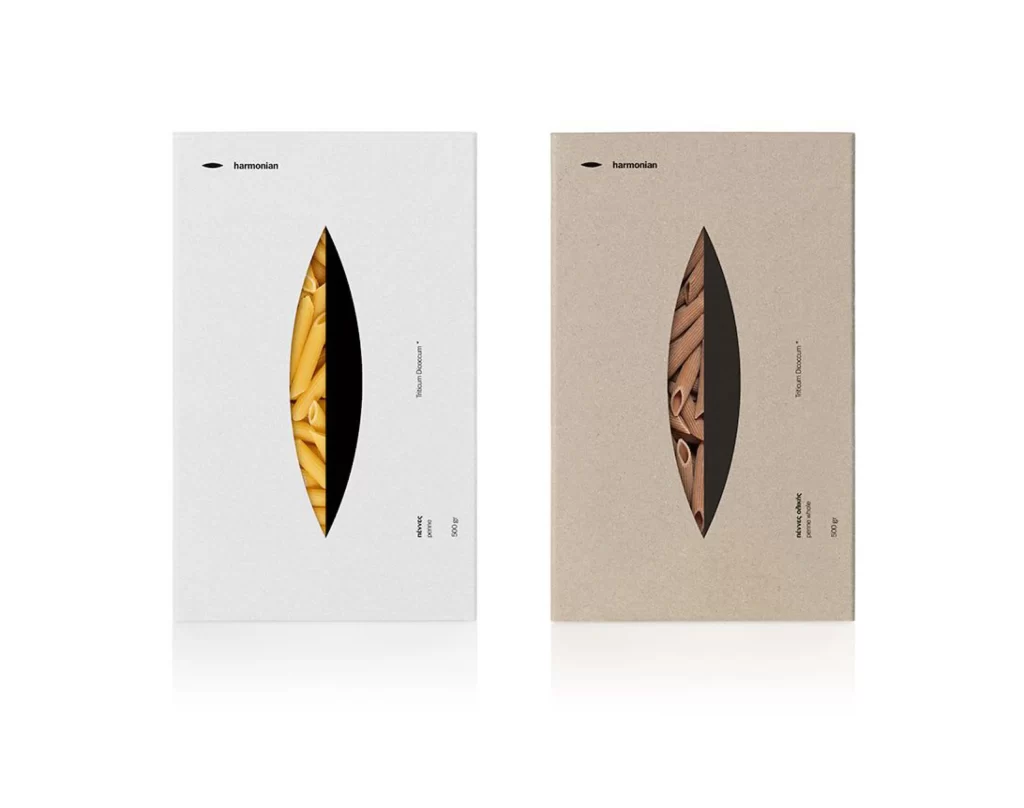 Pasta Packaging Harmonian Minimalist Black White