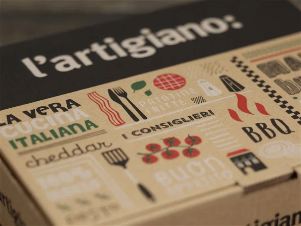 Pasta Packaging Lartigiano Italian Beige Red Green Black