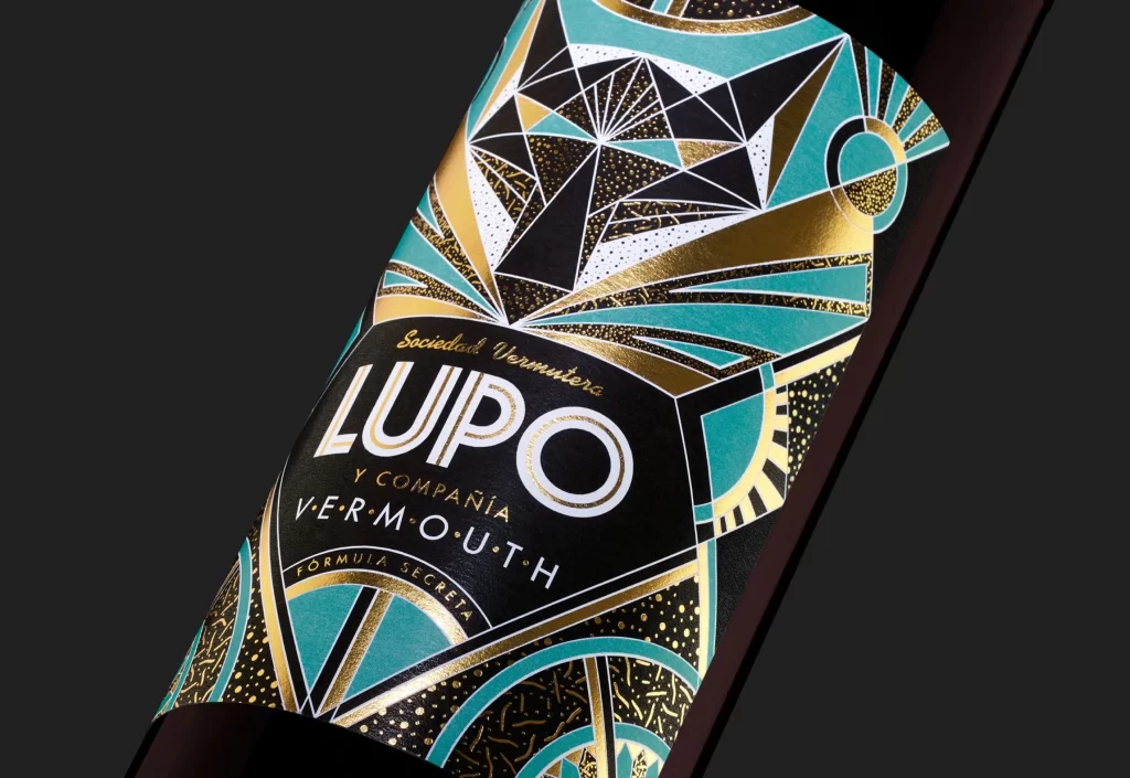 Pasta Packaging Lupo Black Gold Teal Art Deco