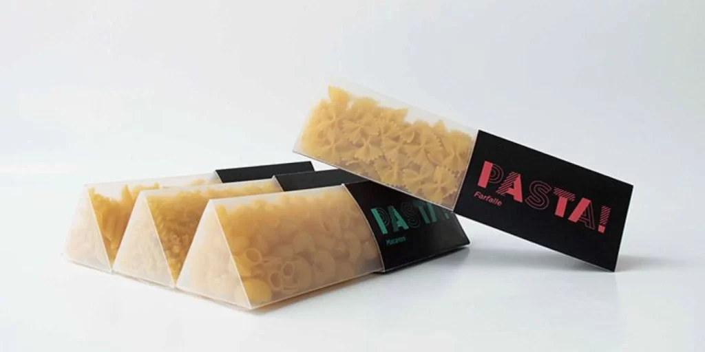 Pasta Packaging Modern Black Red