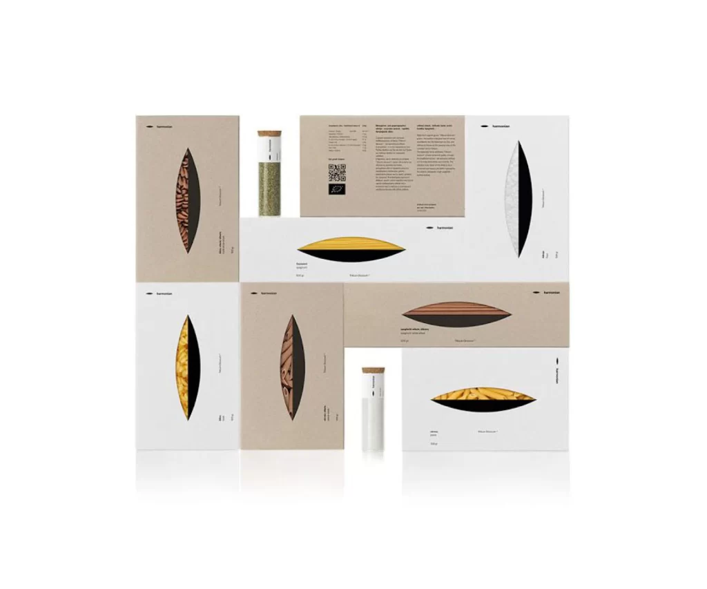 Pasta Packaging Modern Design Earthy Tones Minimalist