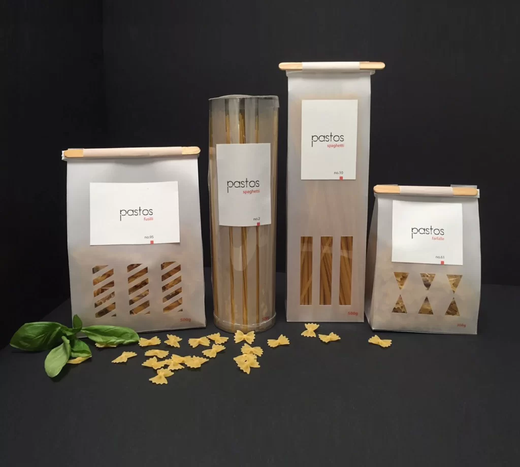 Pasta Packaging Modern Minimalist White Beige