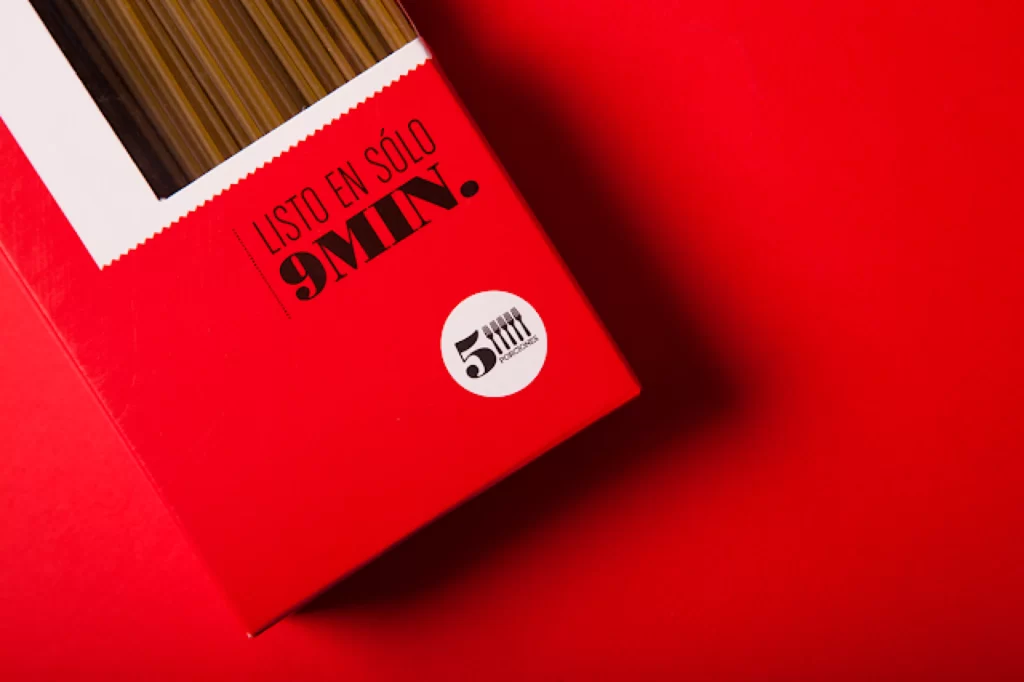 Pasta Packaging Red White Black Modern