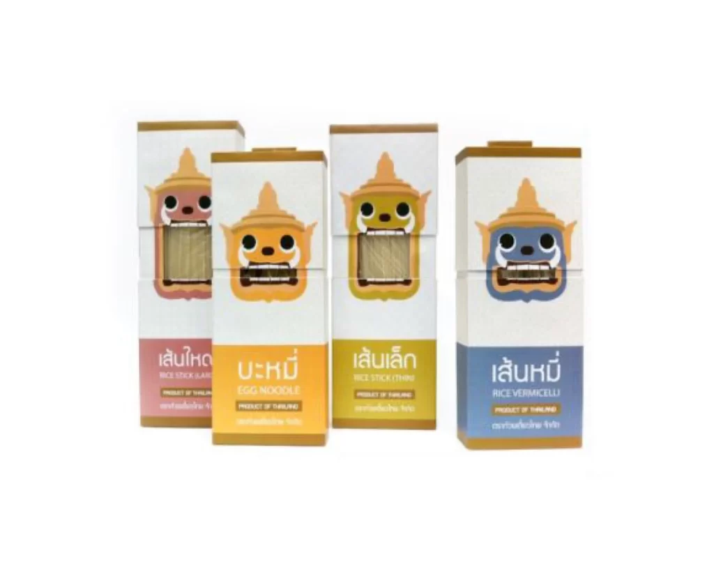 Pasta Packaging Thai Noodles Colorful Whimsical