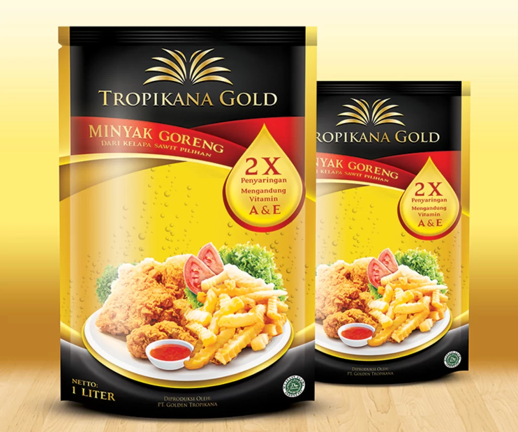 Pasta Packaging Tropikana Gold Yellow Red Black