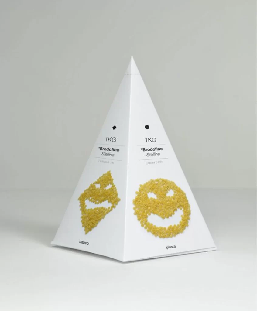 Pasta Packaging White Yellow Playful Modern