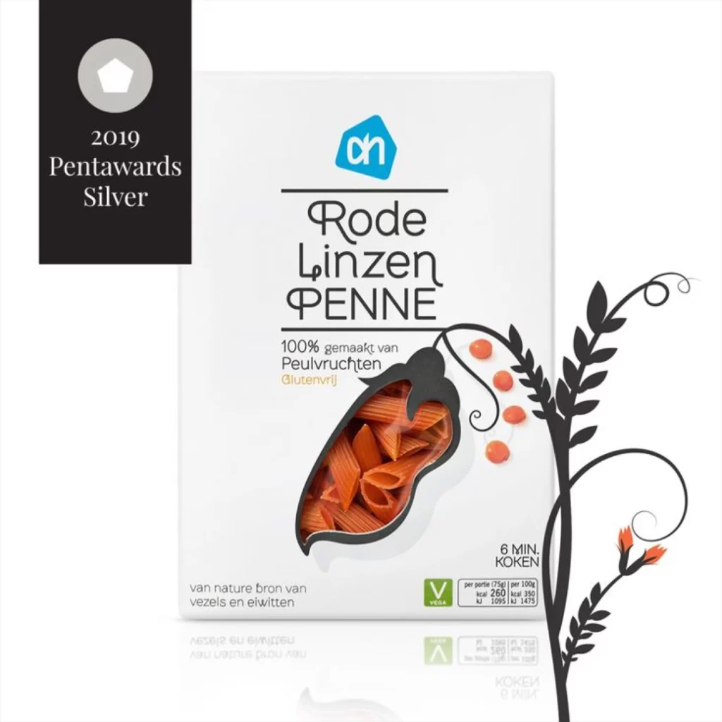 Pasta Penne Gluten-free Red Lentil White Packaging