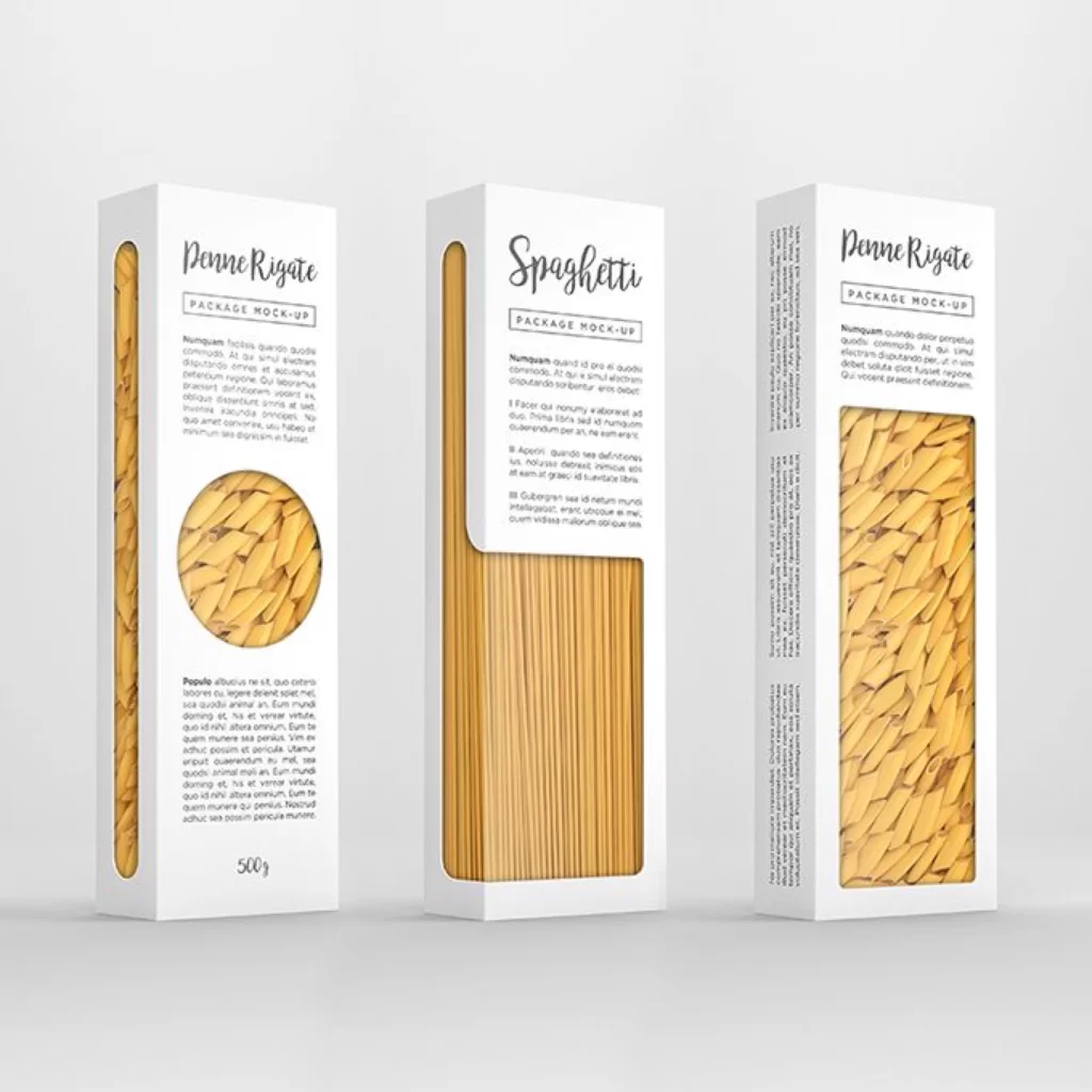 Pasta Penne Rigate Spaghetti White Yellow Minimalist