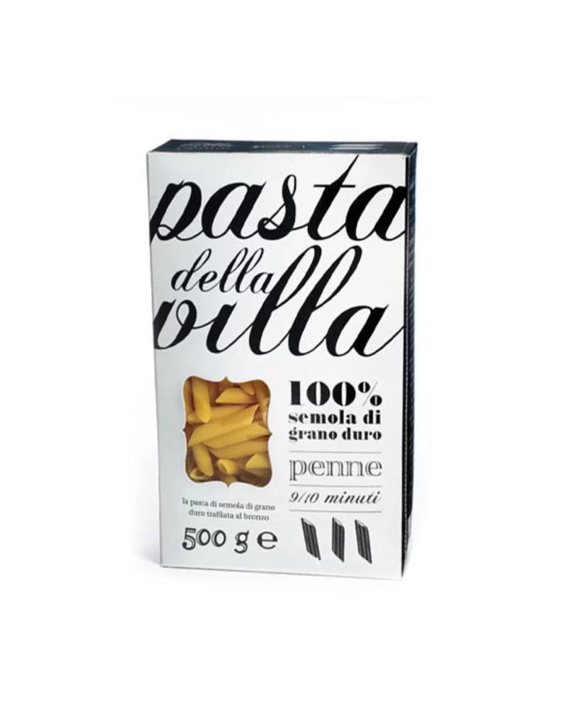Pasta Penne White Black Typography Modern