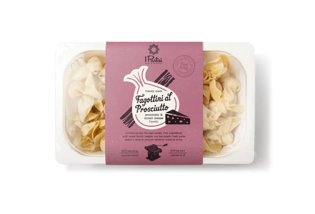Pasta Prosciutto Handmade Pink White