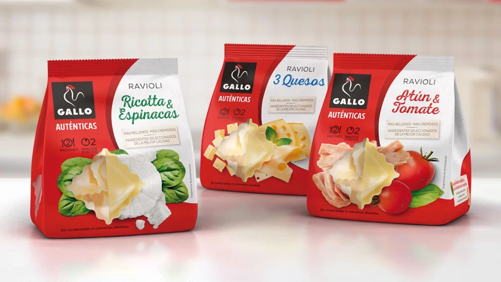 Pasta Ravioli Gallo Red White