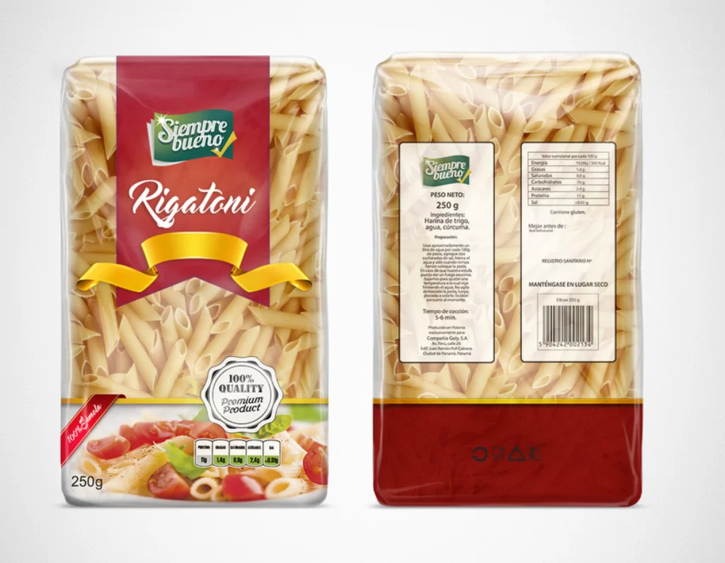 Pasta Rigatoni Siempre Bueno Red Yellow Premium