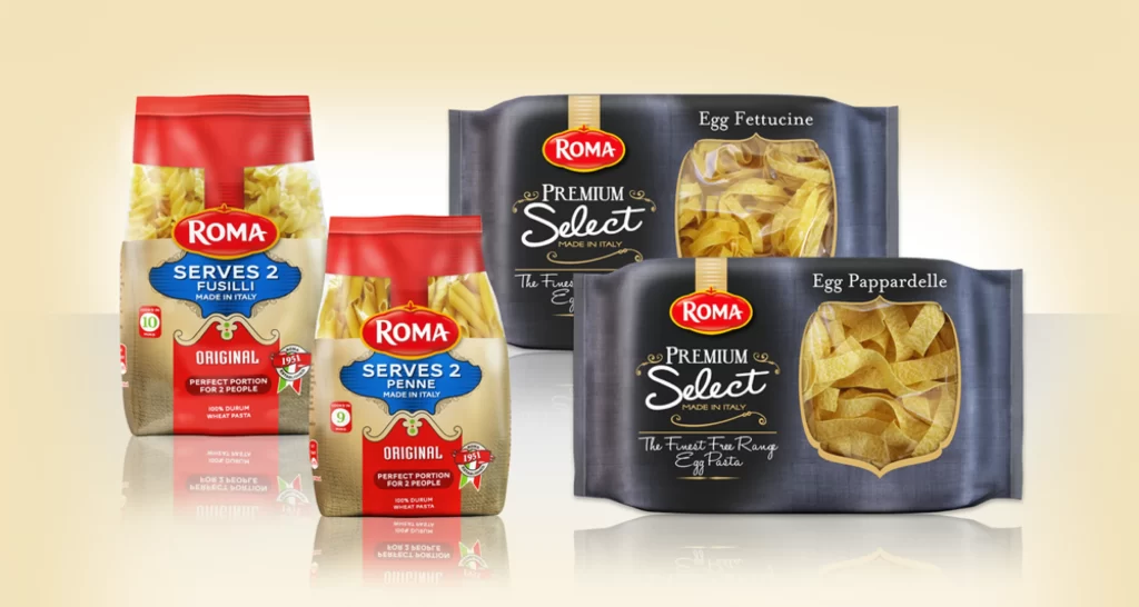 Pasta Roma Red Black Gold Elegant