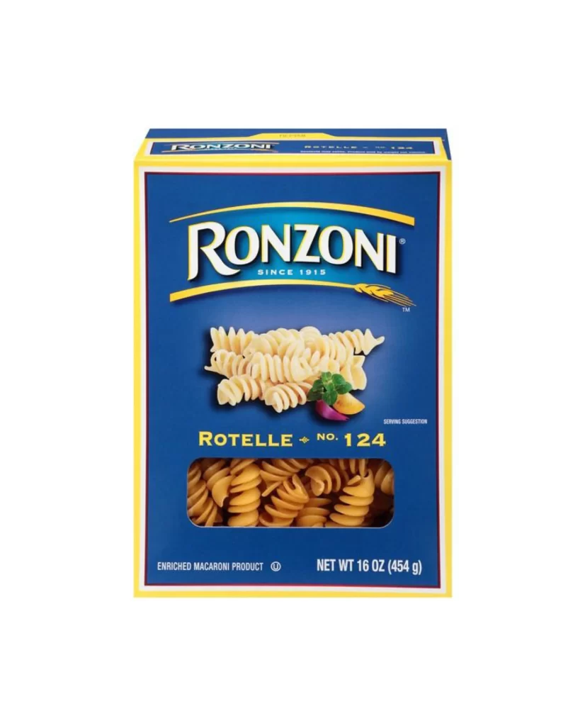 Pasta Rotelle Blue Yellow Branding
